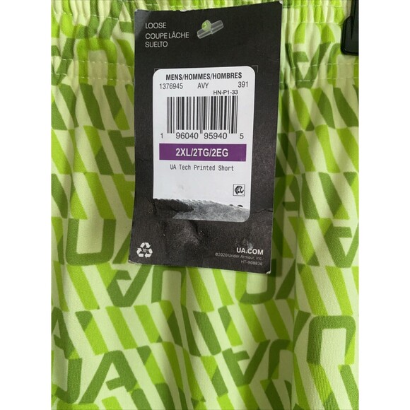 new Under Armour mens athletic shorts 2XL UA Tech Logo Script Basketball - Picture 3 of 7